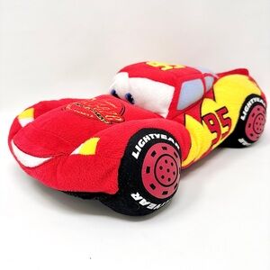 Lightning McQueen ~16" Plush Toy Stuffed Car Disney Store Pixar Cars with Zipper